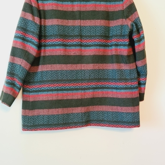 Lawrence Bruce | Women's Vintage Wool Blend Striped Blazer (Size 12 Petite) - Picture 12 of 13